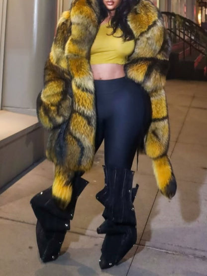 Front Length And Back Short Irregular Eco-friendly Fur Coat