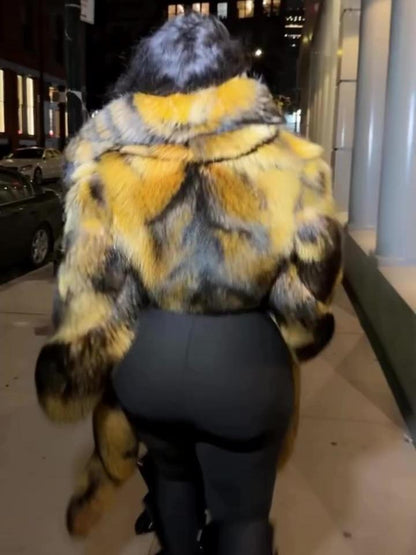 Front Length And Back Short Irregular Eco-friendly Fur Coat