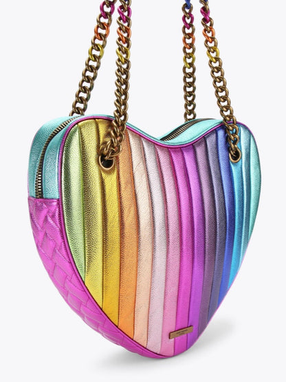 Colorful Heart-shaped Chain Bag
