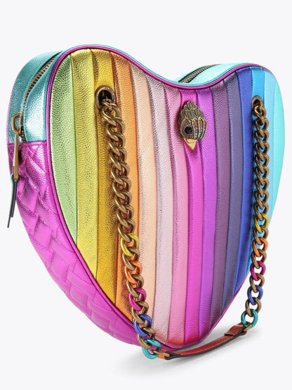 Colorful Heart-shaped Chain Bag