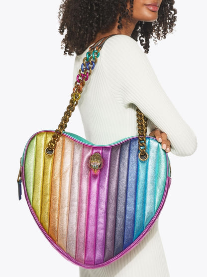 Colorful Heart-shaped Chain Bag