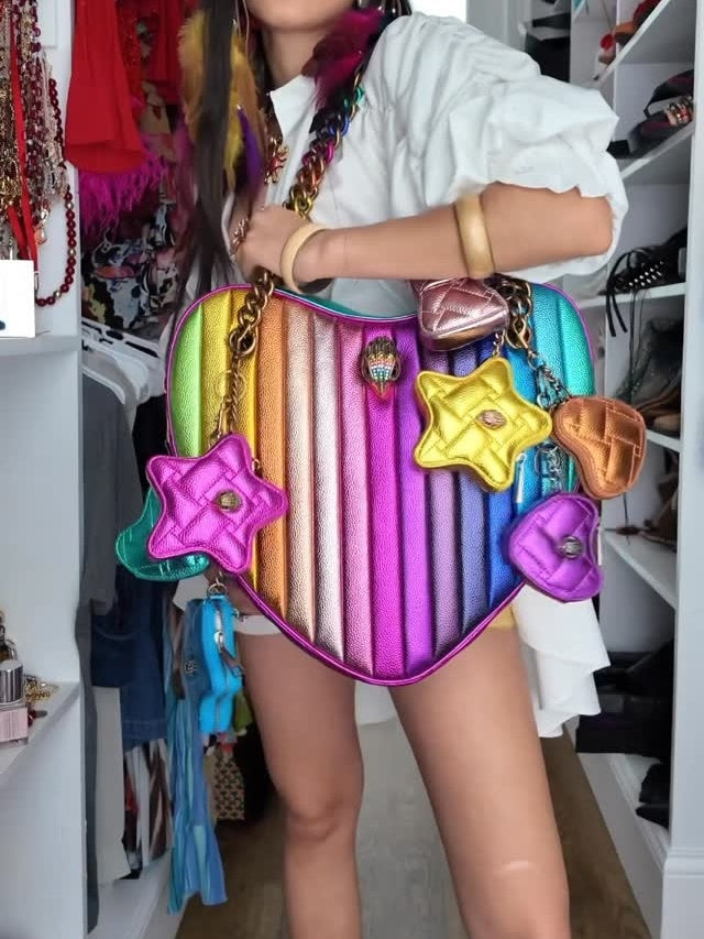 Colorful Heart-shaped Chain Bag