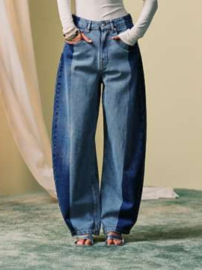 High Waisted Barrel Leg Jeans