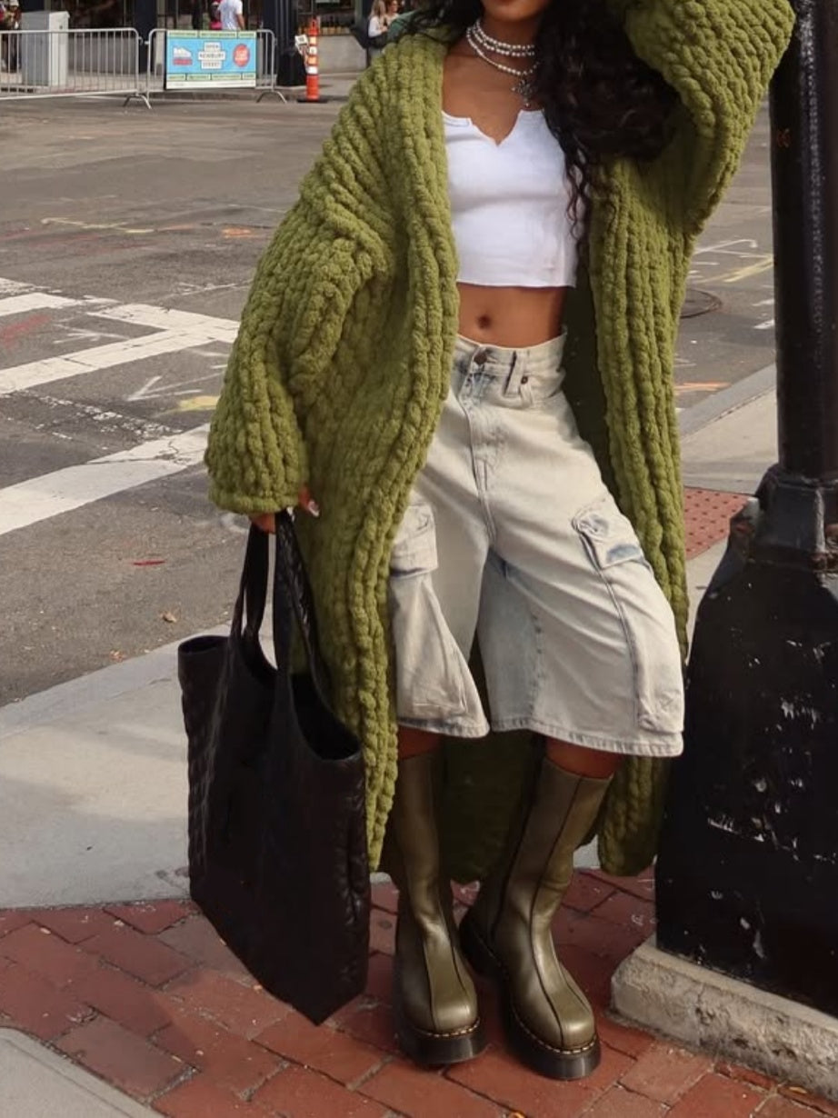Knitted Cardigan Coat