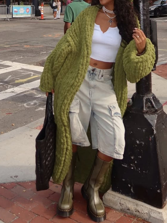 Knitted Cardigan Coat