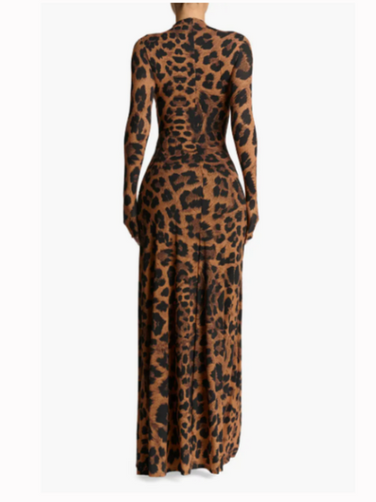 Leopard Print Maxi Dress