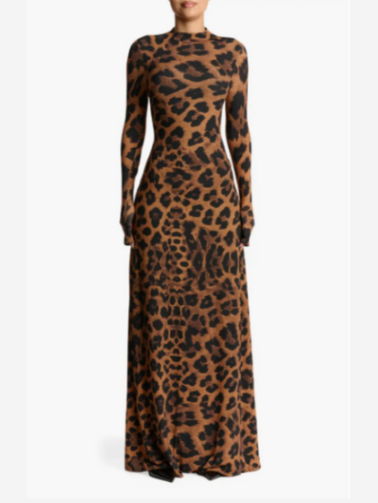 Leopard Print Maxi Dress