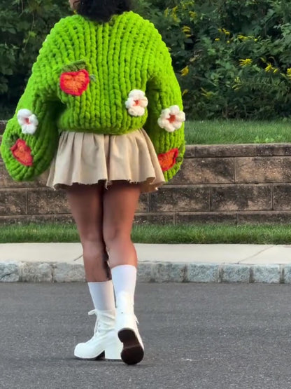 Sunflower Knitted Cardigan Sweater