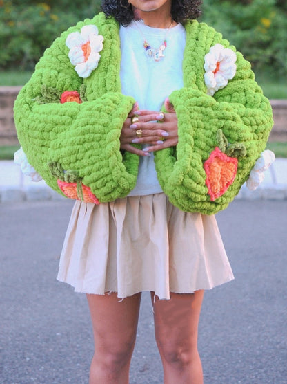 Sunflower Knitted Cardigan Sweater