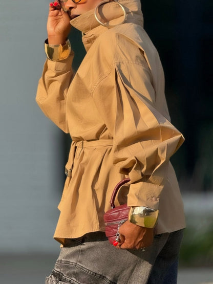 Stand Collar Shirt Jacket