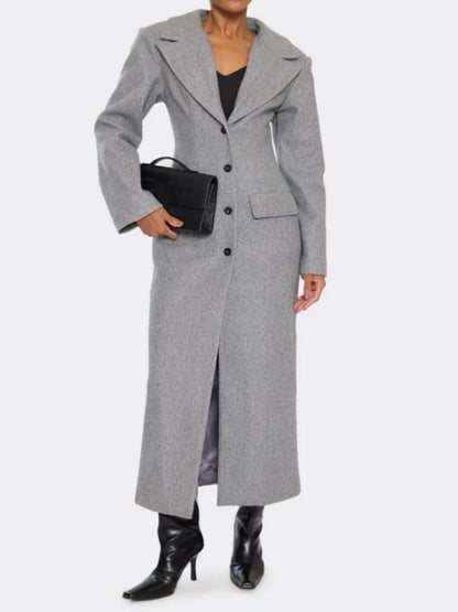 Long Solid Color Elegant Coat