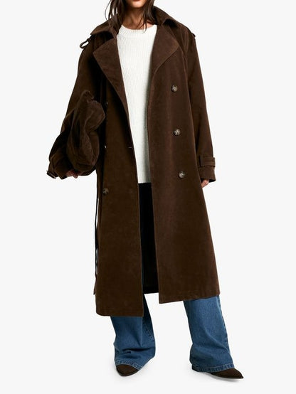 Vintage Suede Trench Coat