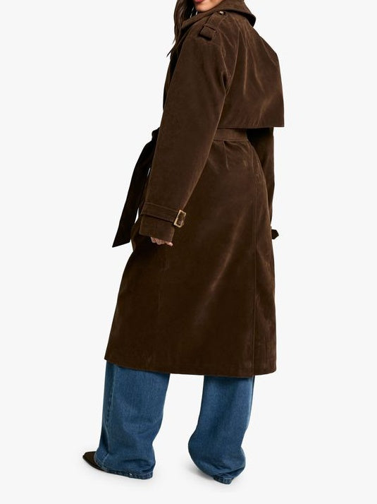 Vintage Suede Trench Coat