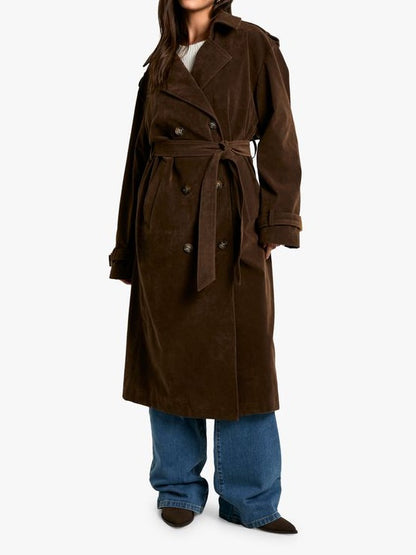Vintage Suede Trench Coat