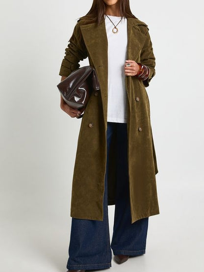 Vintage Suede Trench Coat