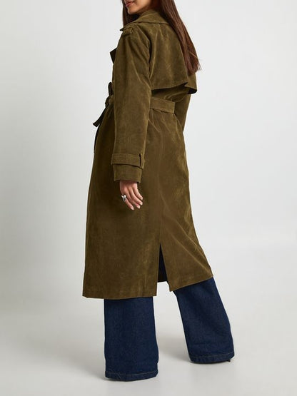 Vintage Suede Trench Coat