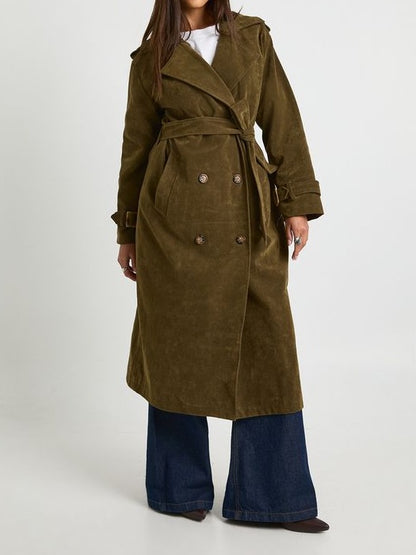 Vintage Suede Trench Coat