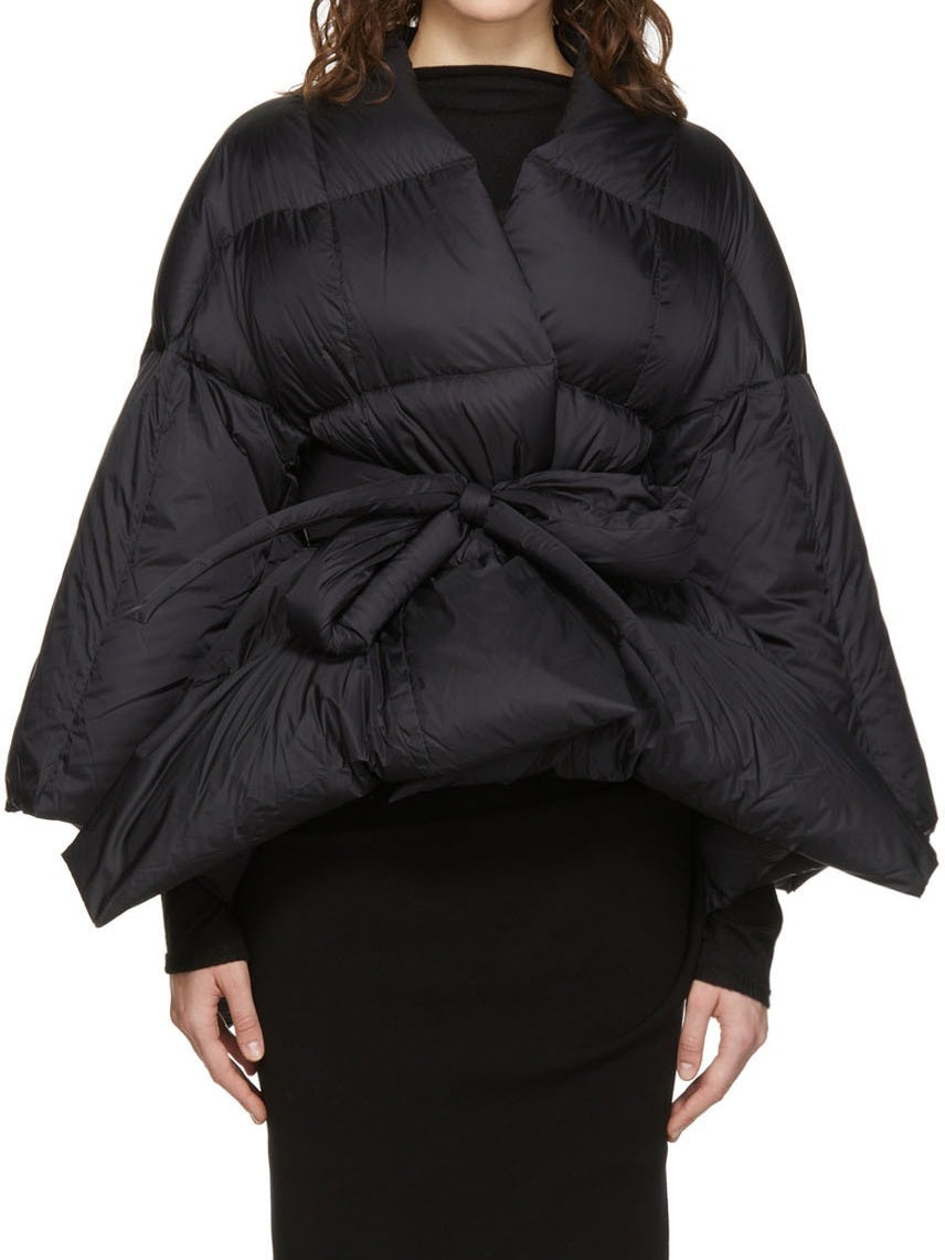 Black Long Sleeve Lace-Up Jacket