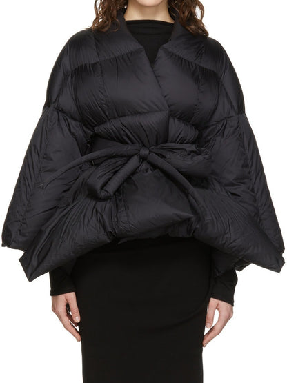 Black Long Sleeve Lace-Up Jacket