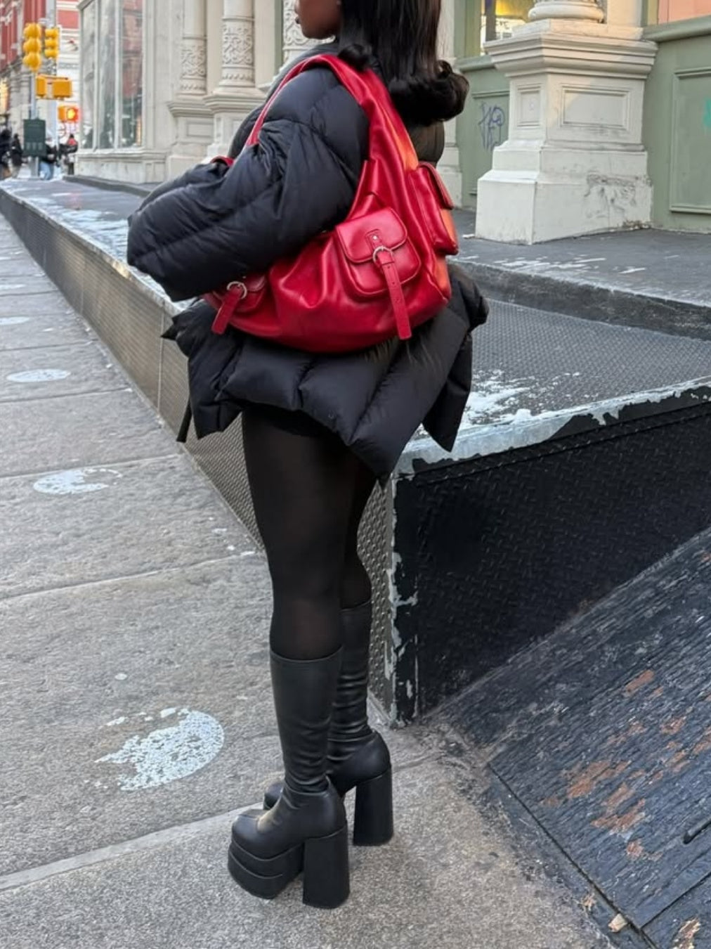 Black Long Sleeve Lace-Up Jacket