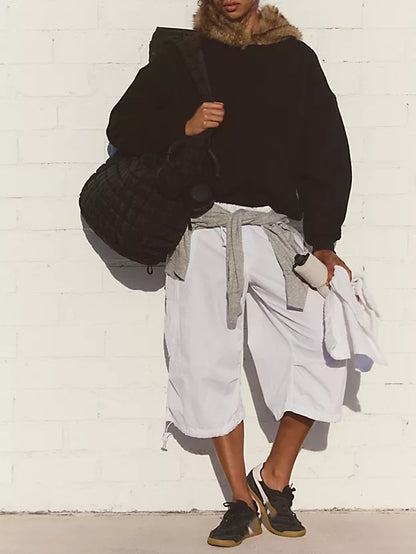 Furry Hooded Sweatshirt