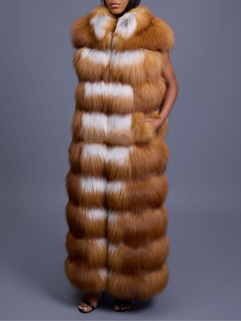 Long Fox Fur Vest