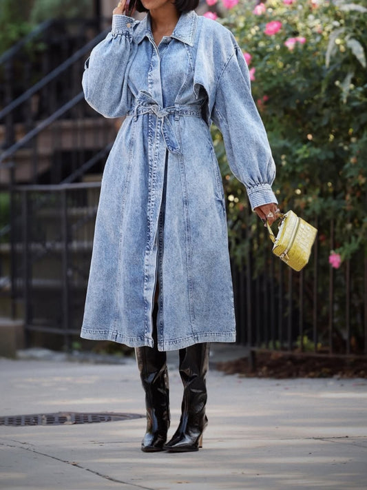 Denim Trench Coat