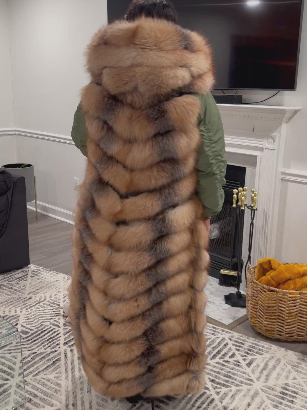 Eco-Friendly Full Length Fur Vest