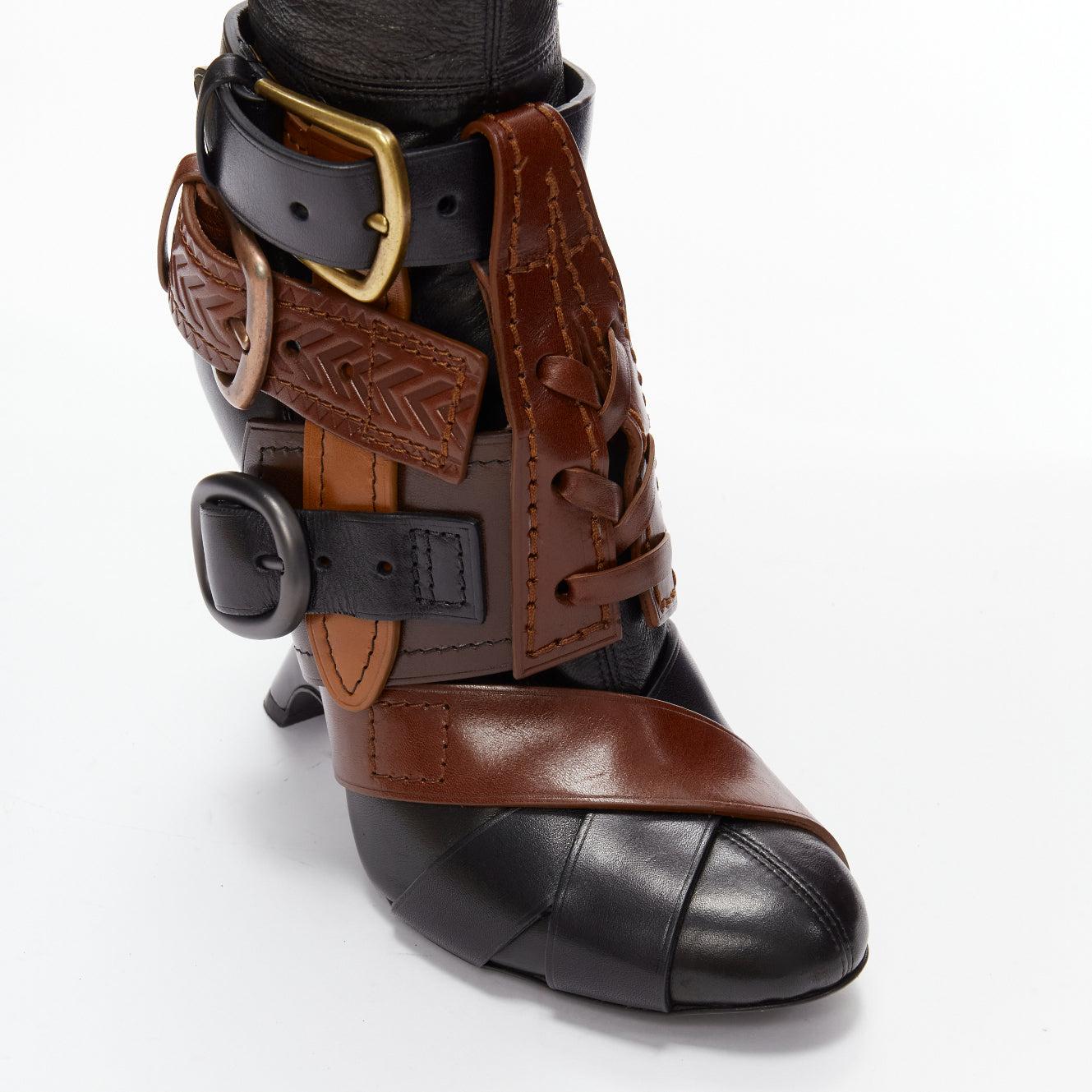 Multi Belt Buckle Thigh High Boots