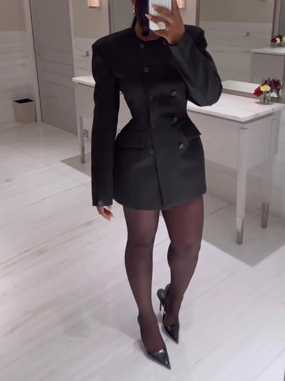 Double-Breasted Blazer Minidress