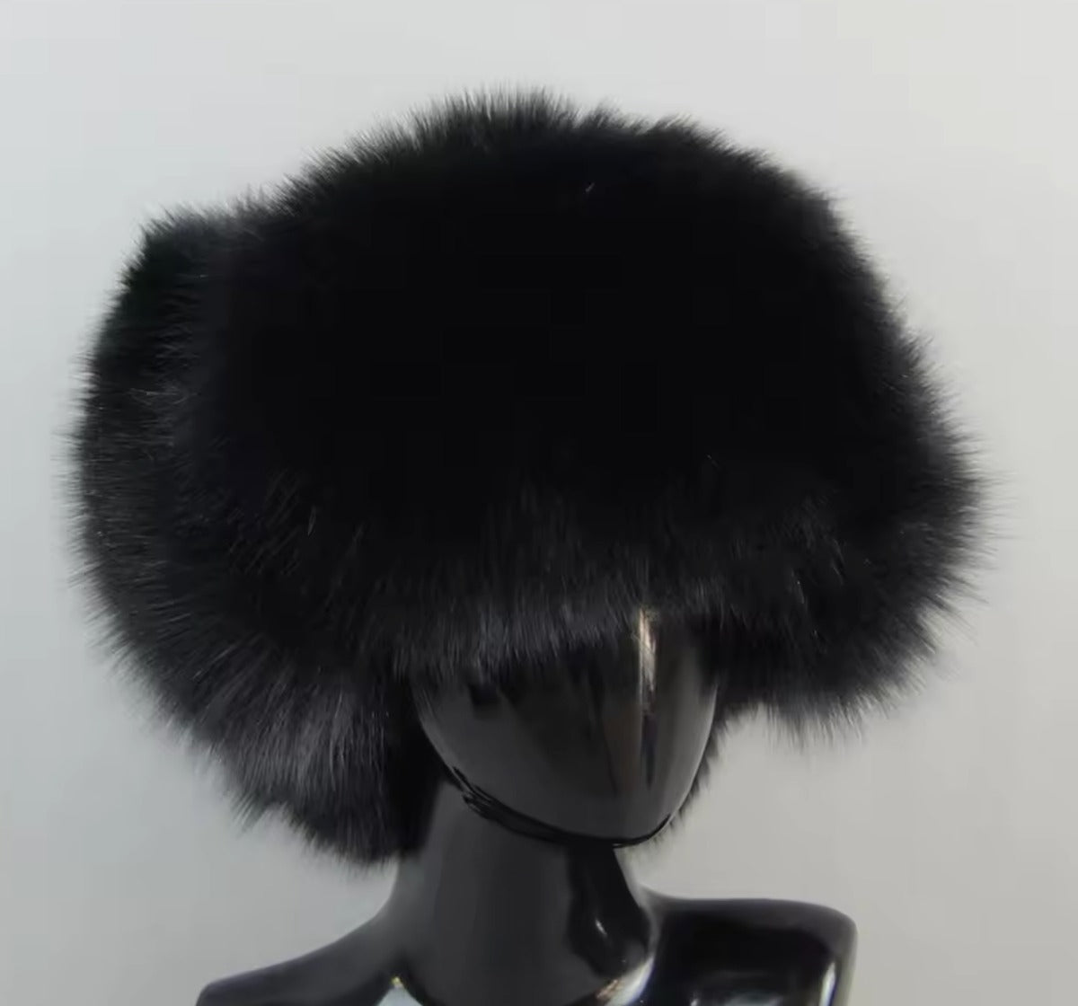 Faux Leather & Fur Hat