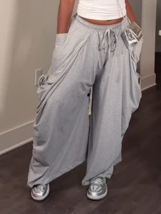 Women's Elastic Waist Harem Pants