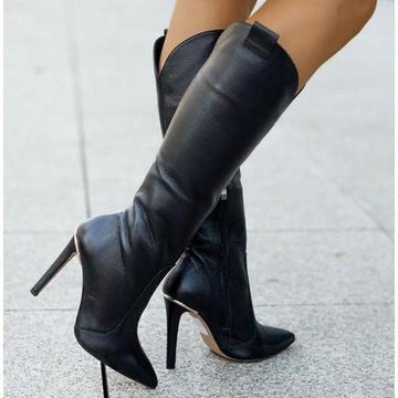 Stylish Side-Zip High Boots