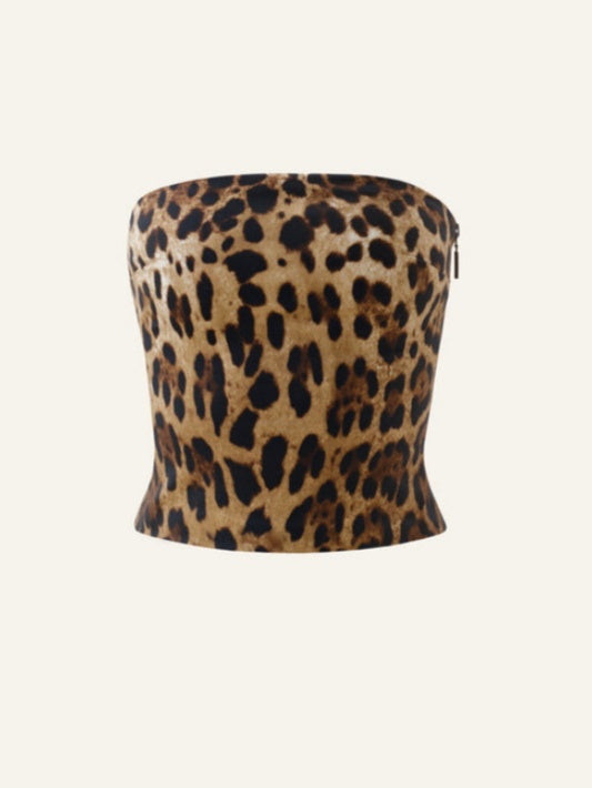 Leopard bandeau & pants set