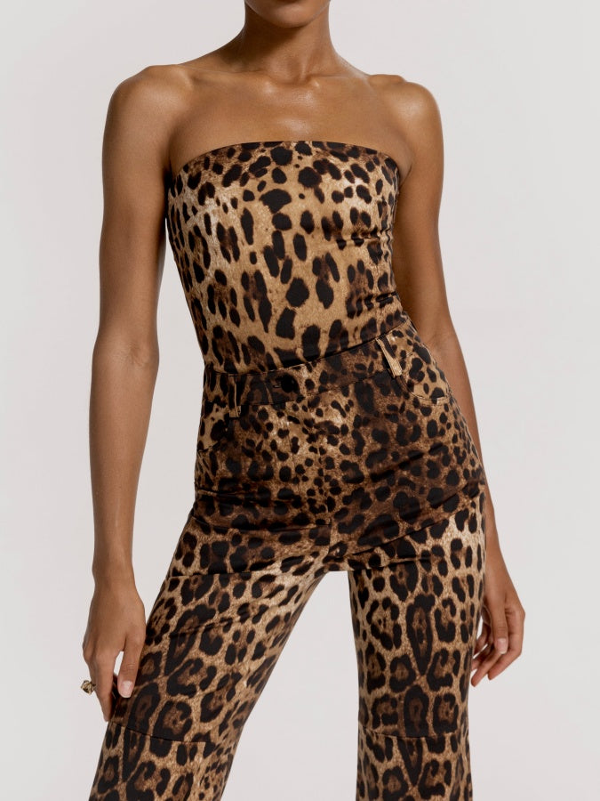 Leopard bandeau & pants set