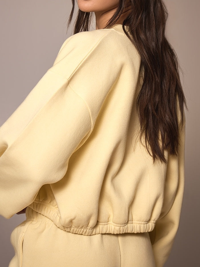 Butter Cream Sports Two-piece Set