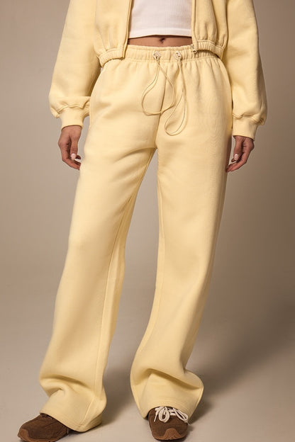 Butter Cream Sports Two-piece Set