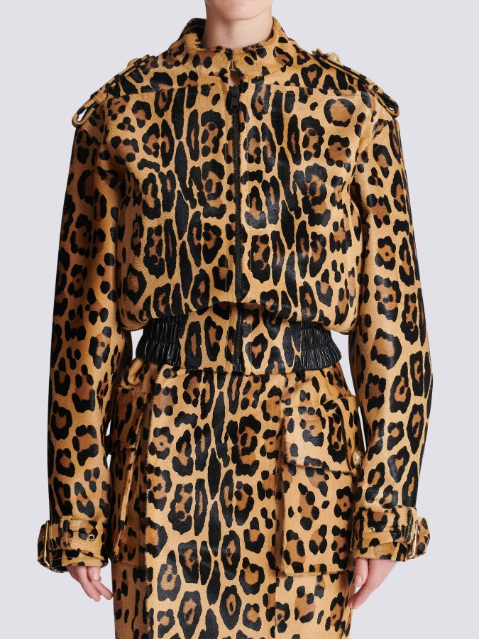 Chic Leopard Pattern Suit