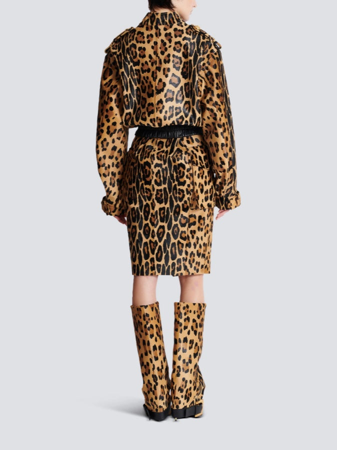 Chic Leopard Pattern Suit