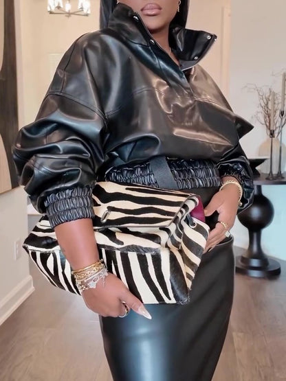 Black Faux Leather Outfit