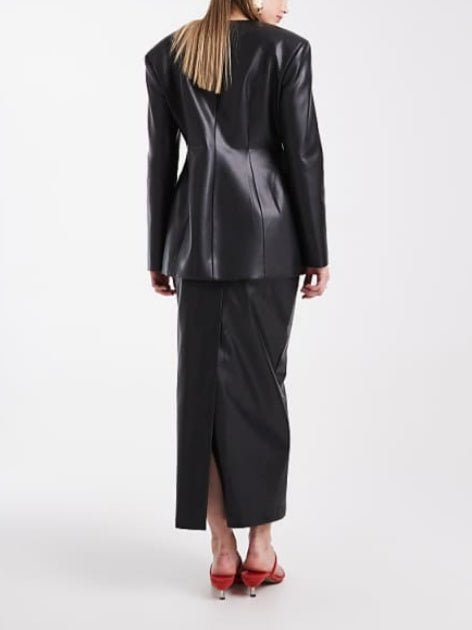 Black Faux Leather Outfit