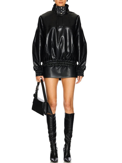 Black Faux Leather Outfit