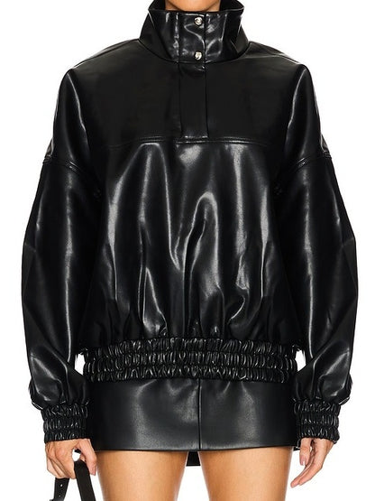 Black Faux Leather Outfit