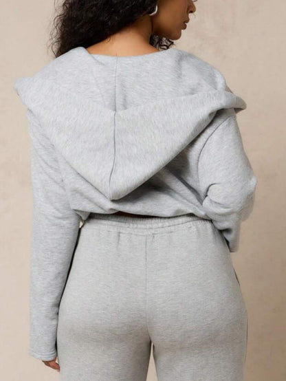 Casual Hoodie And Skirt Two-piece Set