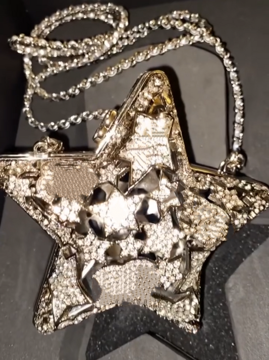 Star Shape Cutout  Evening Bag