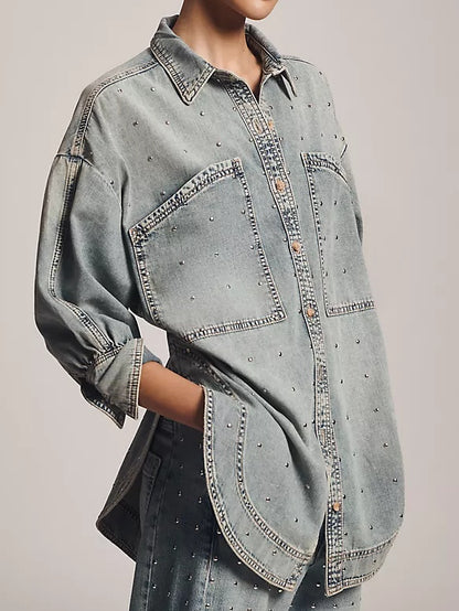 Studded Denim Shirt