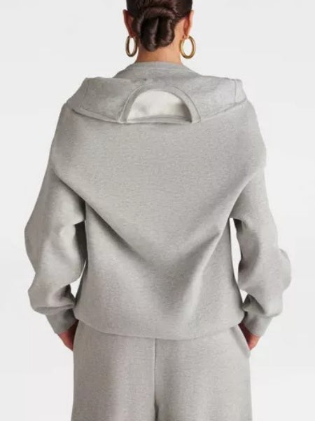 Double Layer Crewneck Sweatshirt & Sweatpants 2Pcs Set