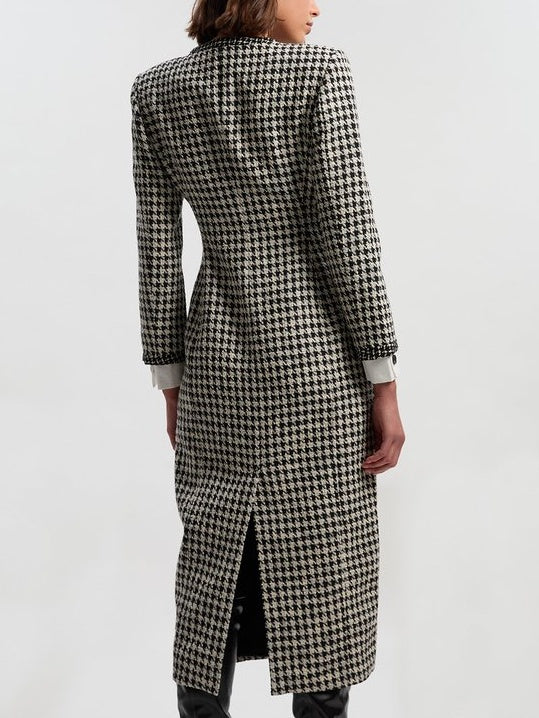 Textured Woven Slim-fit Midi Dress