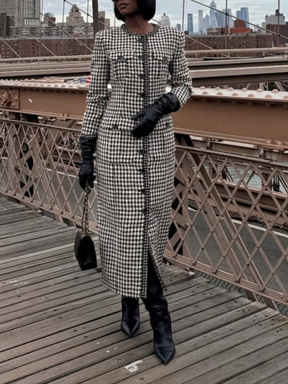 Textured Woven Slim-fit Midi Dress