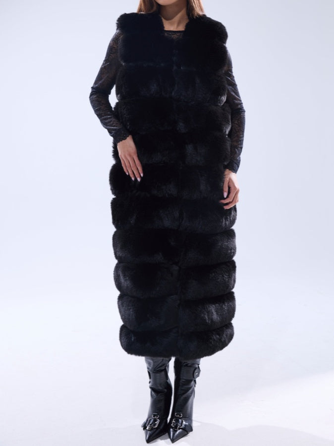 Faux Fur Maxi Vest